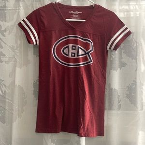 Montreal Canadiens girls Red NHL Distressed Logo short sleeve T-shirt S -Med